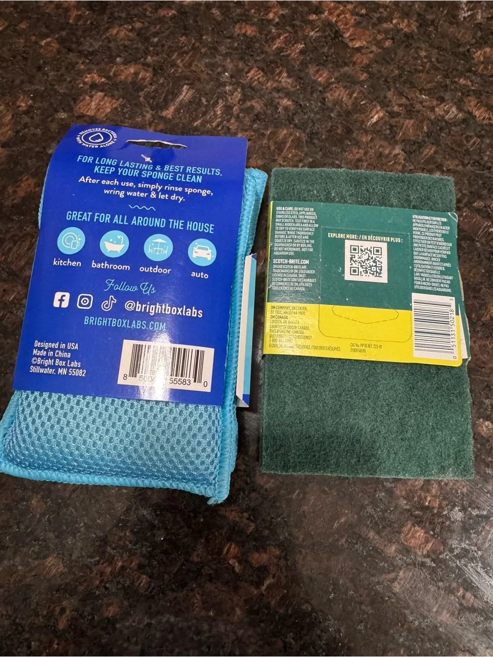 Smart Clean Microfiber Sponge - Blue Stripe